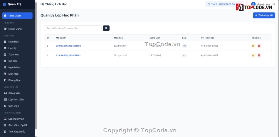 quản lí sinh viên,lịch,lập lịch